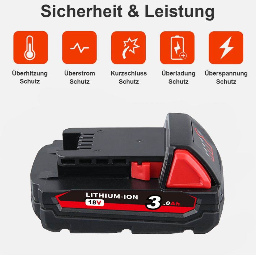 NEW For Milwaukee M18 Lithium ion 3.0 AH Extended Capacity Battery 48-11-1860 US