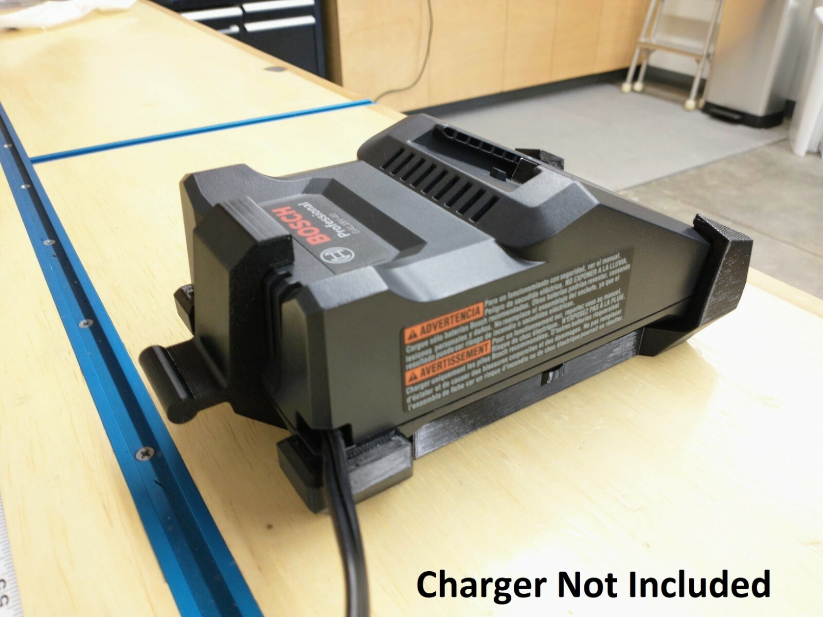 Wall Mount for Bosch GAL 18V-40 Charger with Optional 18V Battery Mounts