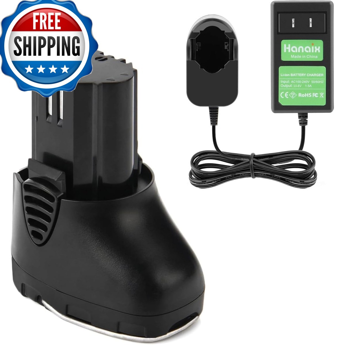 Hanaix 3.5Ah Battery And Charger Dremel 10.8V Battery 855-02 855-01, Compatible