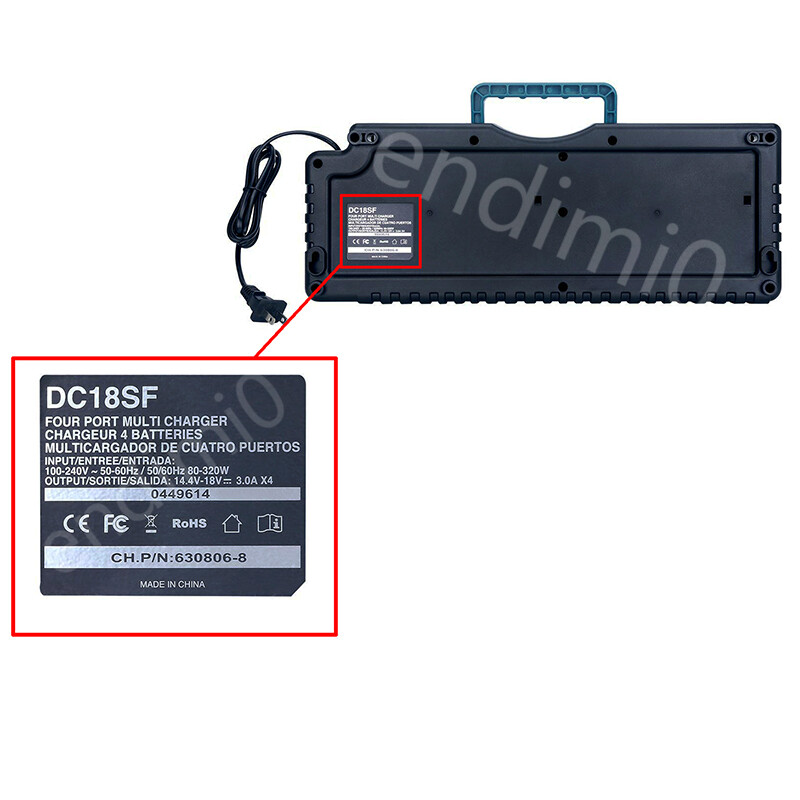 4-Slot Makita DC18SF 18V/14.4V Li-ion Battery Replace Fast Charger (4 PORT*3Ah)
