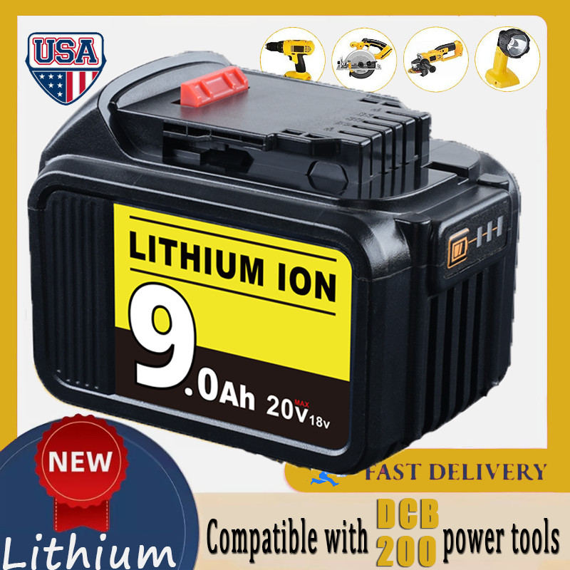 For DeWalt 20V 20 Volt Max XR 9.0AH Lithium Ion Battery DCB205-2 DCB208 DCB200-2