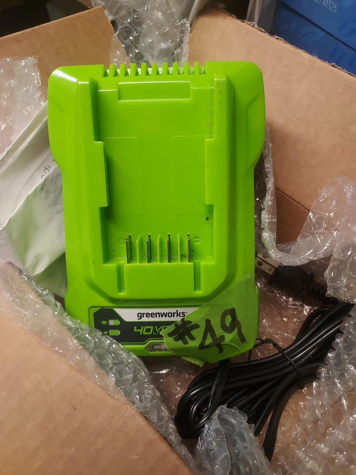 Greenworks 40V Lit-ion GMax Battery CHRGR #29482 OBN Selr Certified 101 CYCLS !!