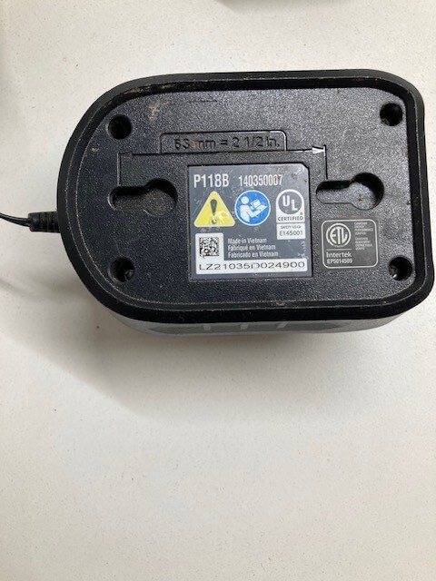 Ryobi P118B Battery Charger ONE+Plus 18V Li-Ion Includes Battery Tested Works