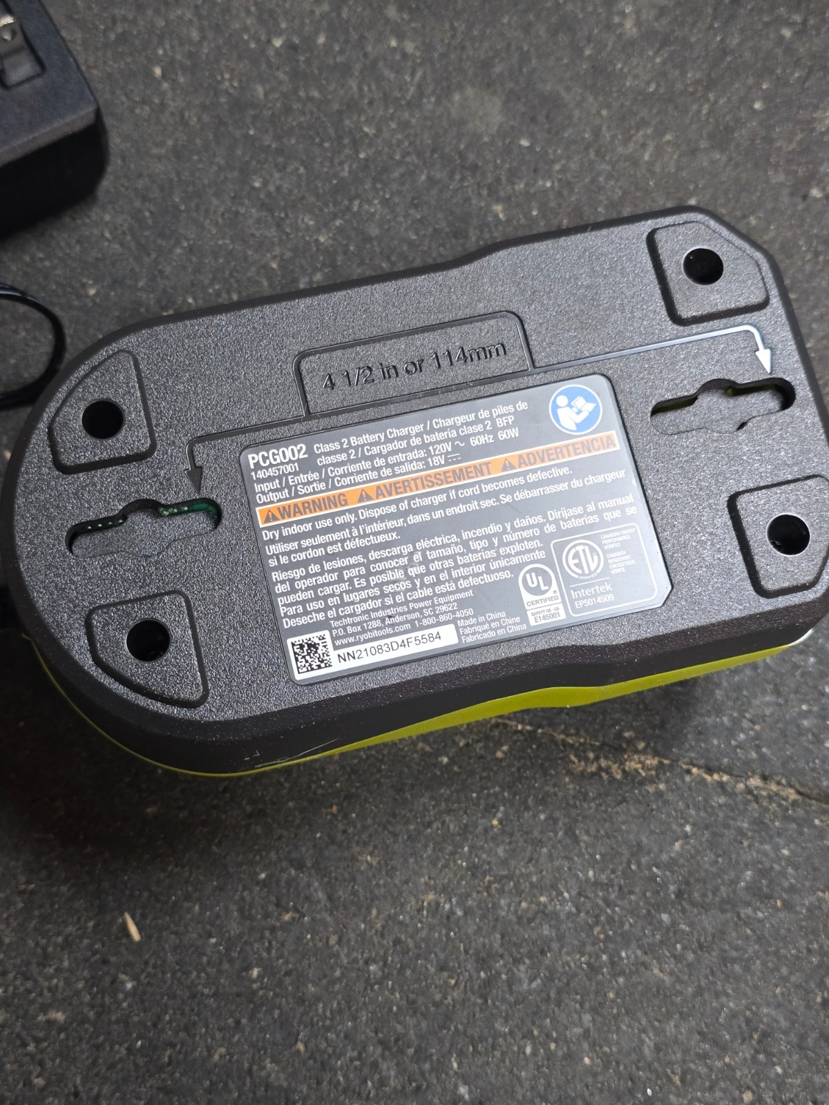🛠️ RYOBI One + 18 Volt 18V PCG002 Lithium Ion Battery Charger Li-ion