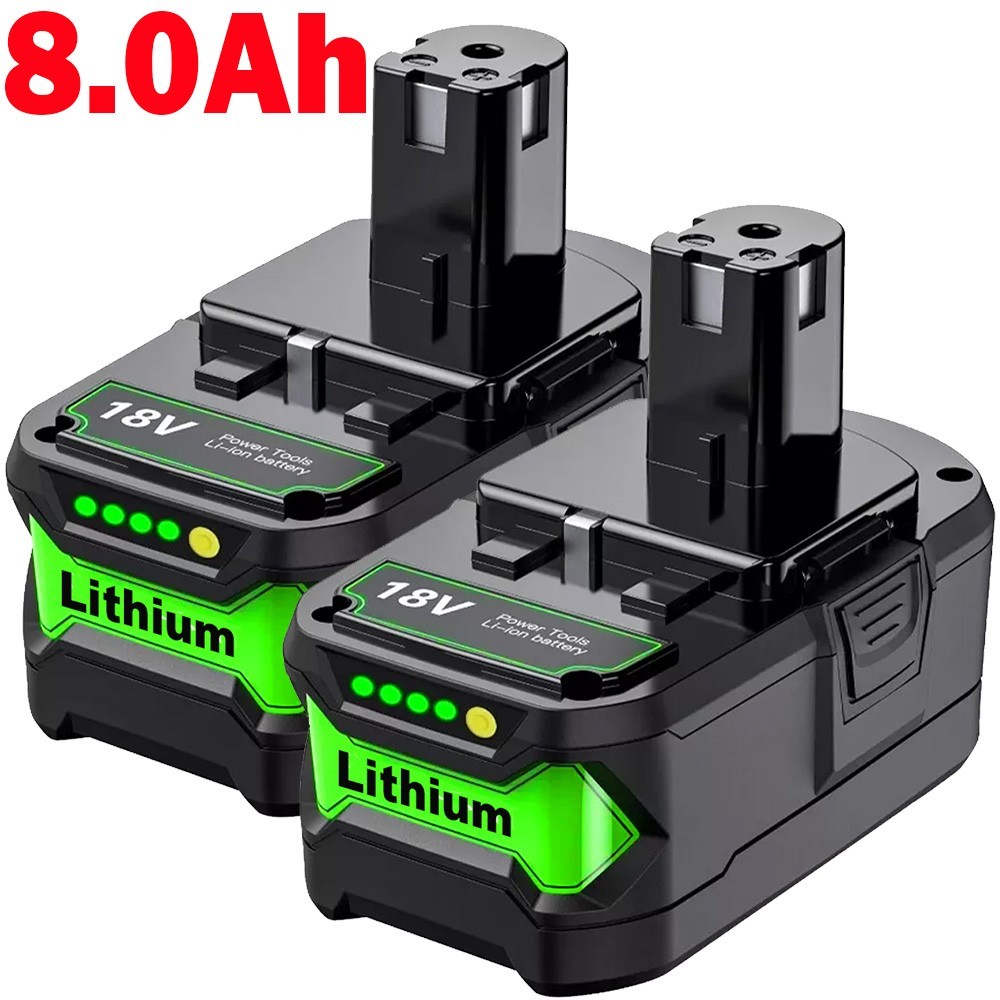 8.0Ah P108 For RYOBI 18V Battery P107 One Plus High Capacity Lithium 18 Volt New