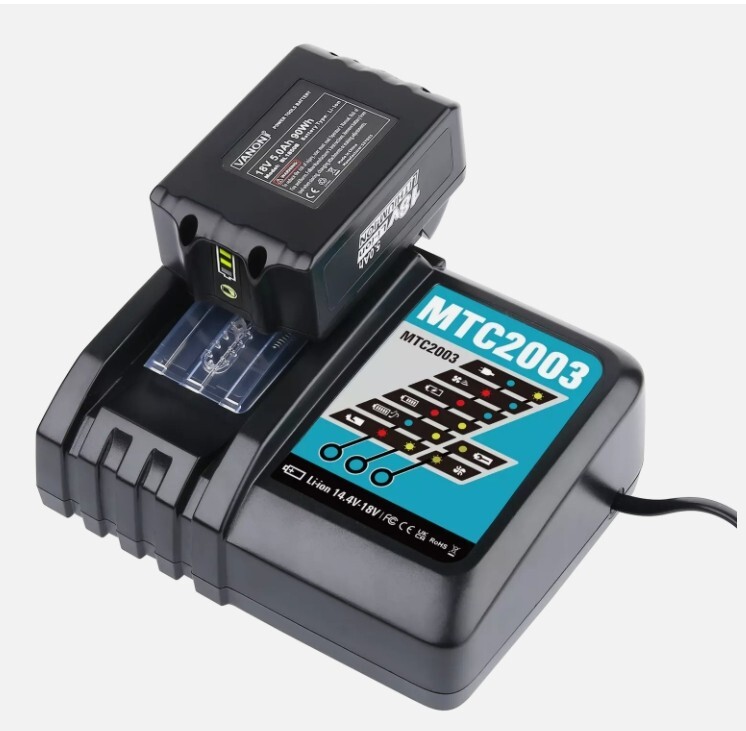 For Makita DC18RC 18V LXT Lithium‑Ion Rapid Optimum Battery Charger BL1830 1860