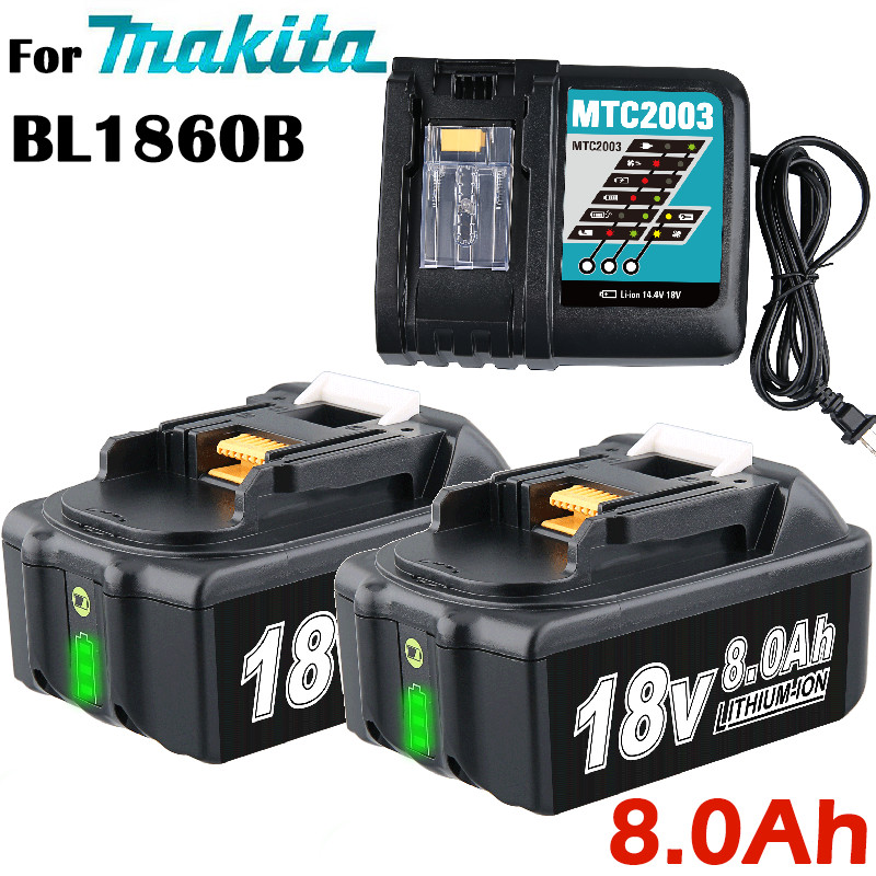 8000mAh 18V For MAKITA LXT LITHIUM BL1860 BL1830 BL1850 BL1860B SERIES/CHARGER
