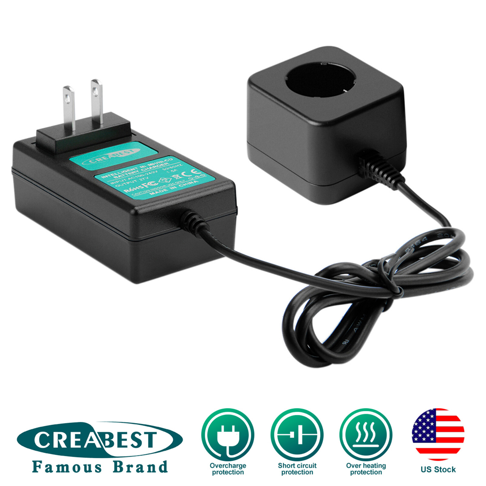 3.6V Charger for Black&Decker VP100 VP110 S110 VP321 VP650 VP130 Ni-MH Battery