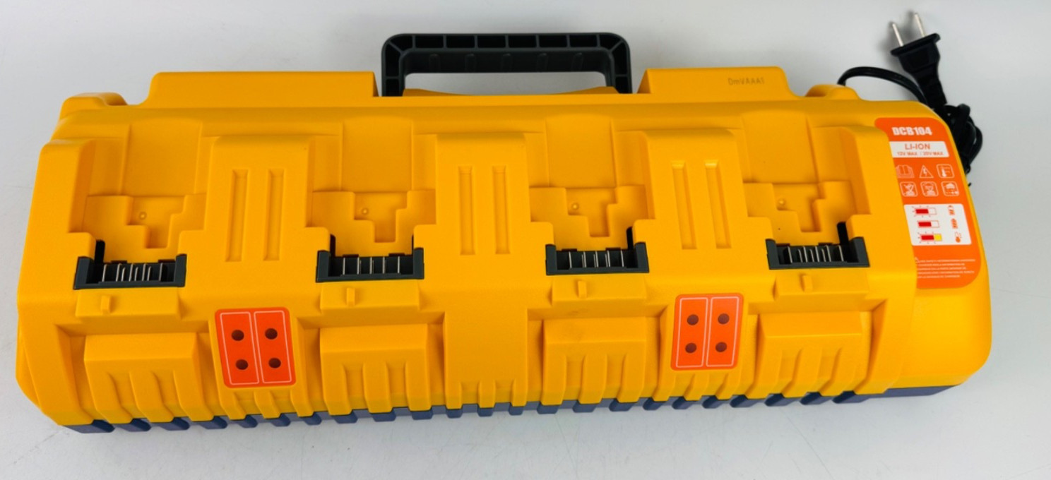 Replacement for Dewalt 20V Battery Charger Station DCB104 Battery Charger Kit wi