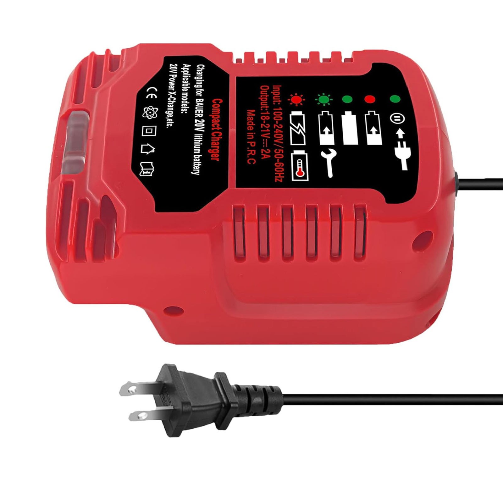 20V 2A Hypermax Series Charger for Bauer Batteries with LED Status Light