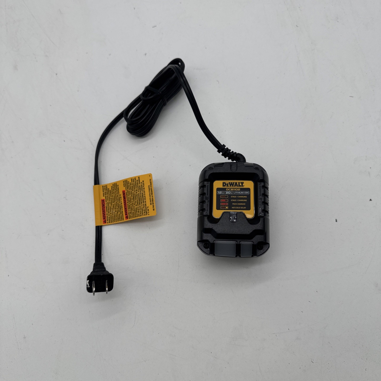 DEWALT DCB1102 12V/20V 2A Multi-Volt Charger, Black/Yellow