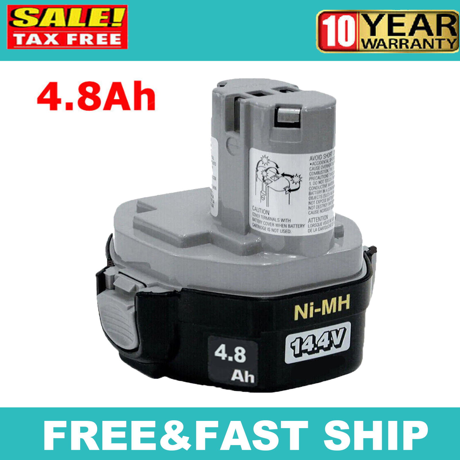 2Pack For Makita 4800mAh 14.4V 1420 PA14 Battery 1422 1433 1434 1435 192699-A