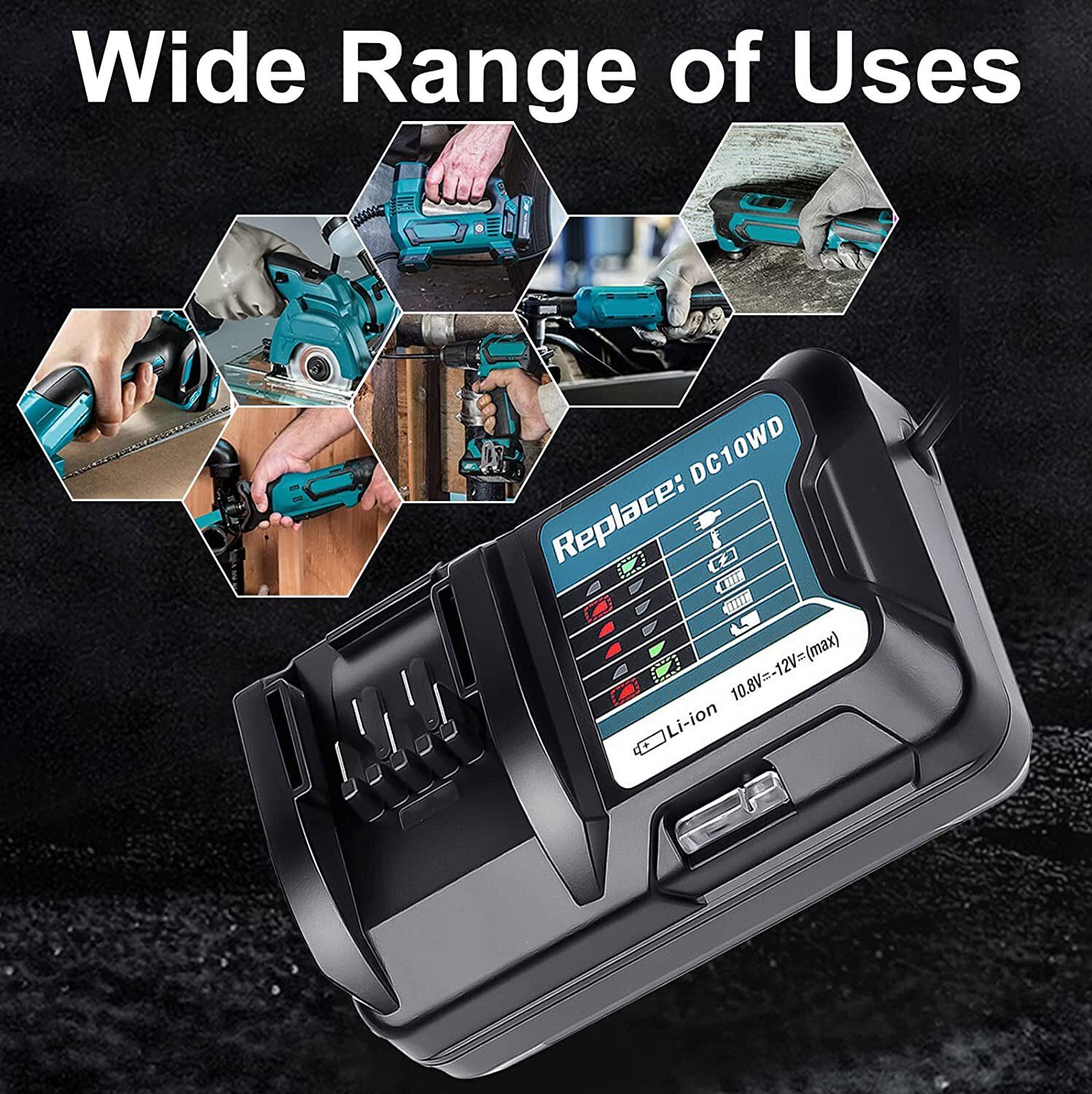 For Makita CXT 12V MAX Li-ion Battery Charger BL1041B BL1021 1016 10.8V DC10WD