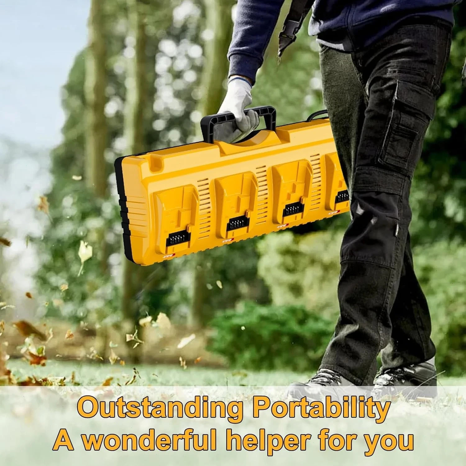 For Genuine DEWALT 4-Port DCB104 Fast Charger 12V/20V Lithium DCB184 XR Battery
