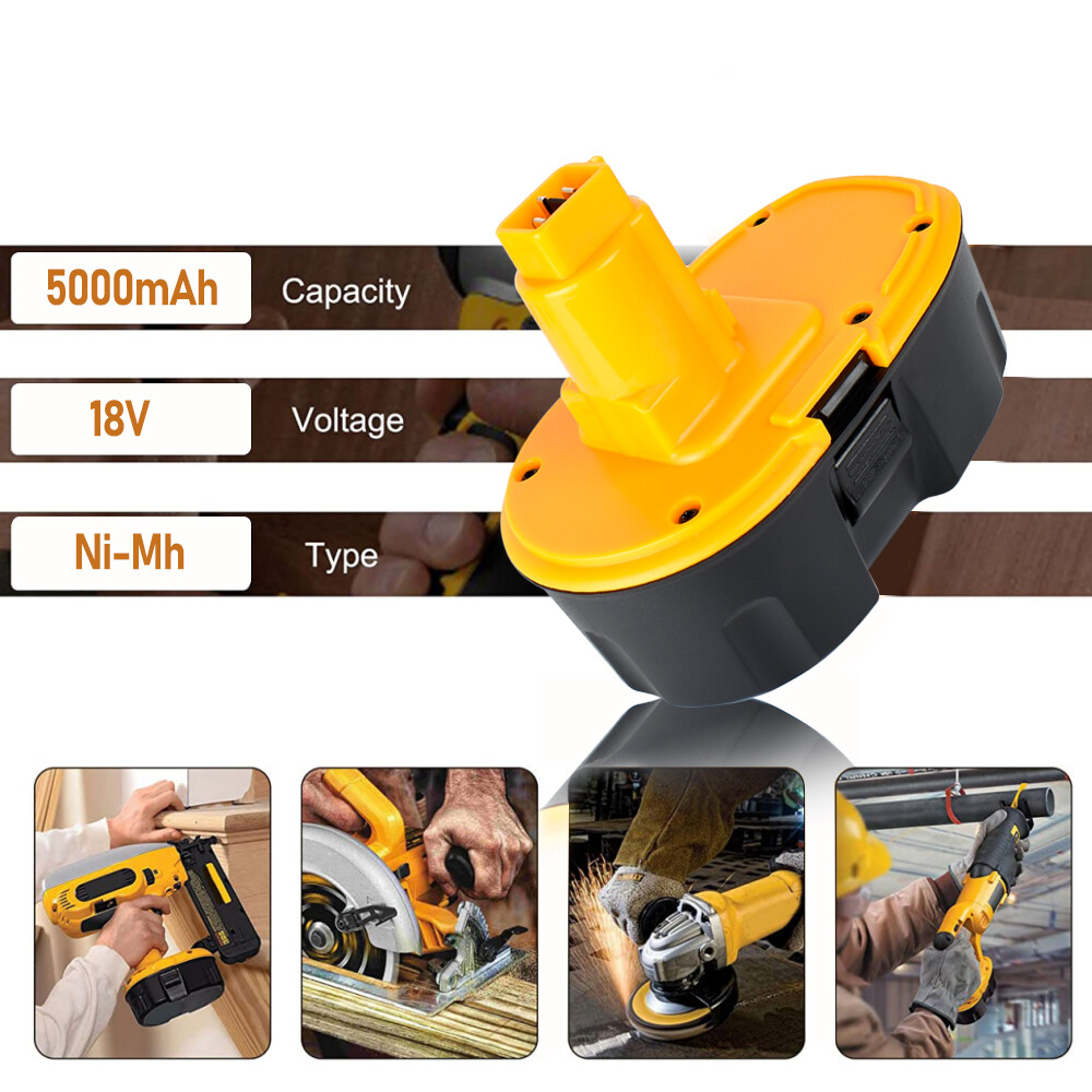 18V For Dewalt 18 VOLT XRP Ni-MH 5.0Ah/6.0Ah Battery DC9099 DC9096 DC9098 NEW