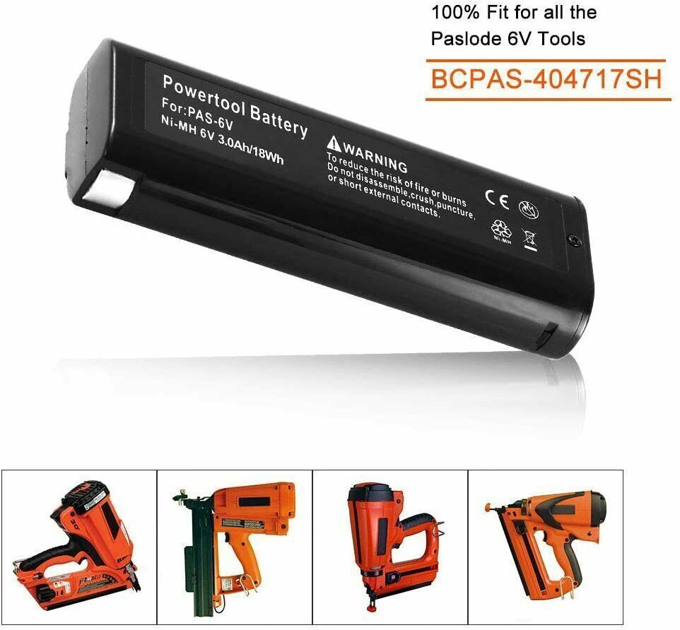 4000mAh/4800mAh For Paslode Impulse 6V 404717 Ni-MH Battery Nailer 900400 900420