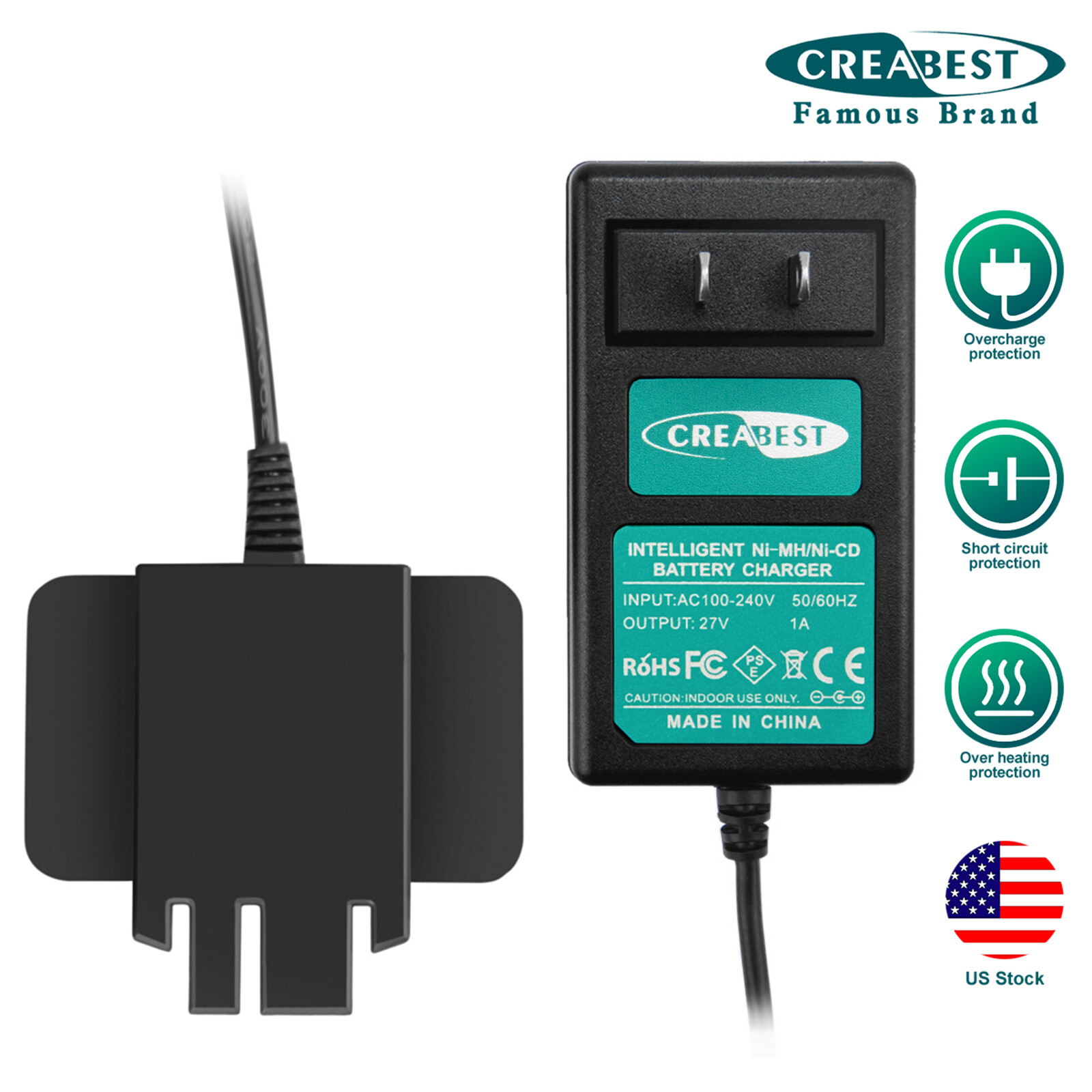 For AEG/MILWAUKEE BS12X BS14X 48-11-1960 MX18 7.2V-18V Ni-MH/CD Battery Charger