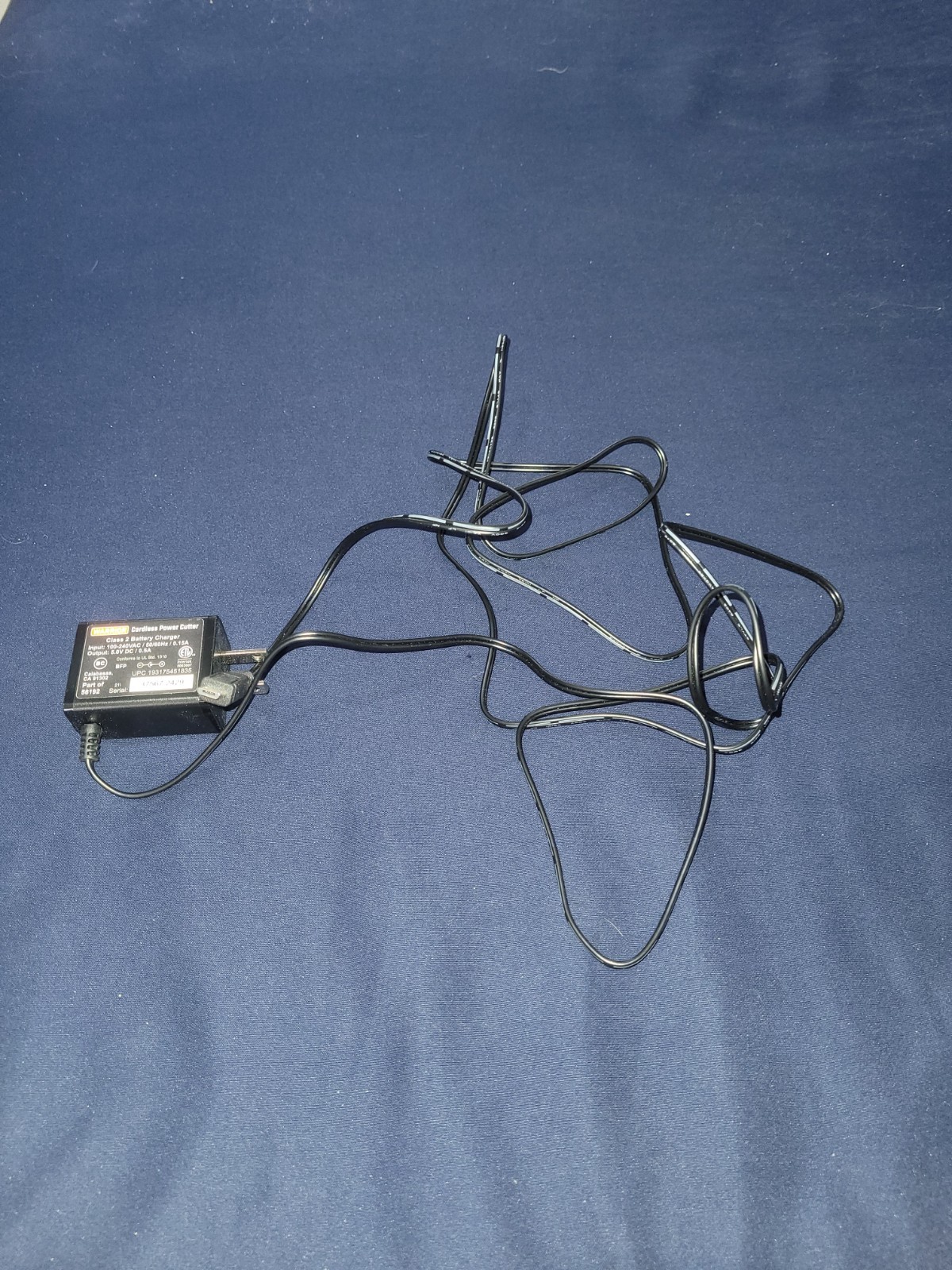 Genuine Warrior 4V Cordless Power Cutter Charger 56192 OEM AC Adapter 5V 0.5A Co
