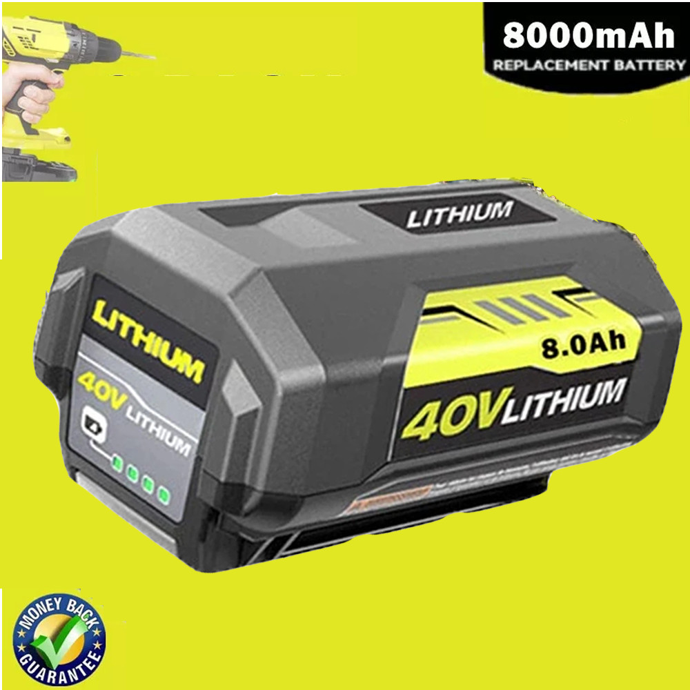 8.0Ah Battery 40V for Ryobi 40 Volt Lithium OP4050 OP40602 OP40261 OP4060 OP4030