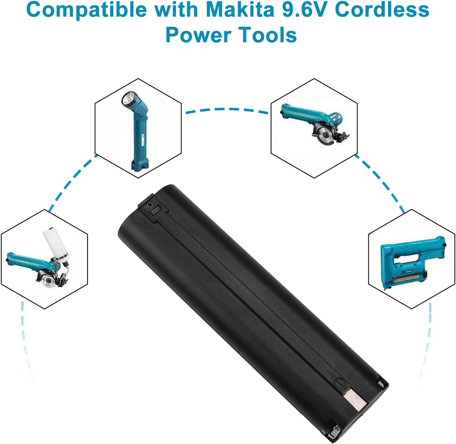 PACK 9.6 VOLT 4800mAh Battery replacementFor MAKITA 9000 9001 632007-4 191681-2