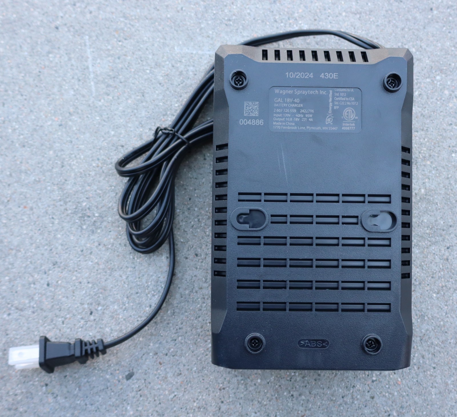 Wagner 18V Lithium Battery Charger FLEXiO 550 3550 18V Cordless Sprayers