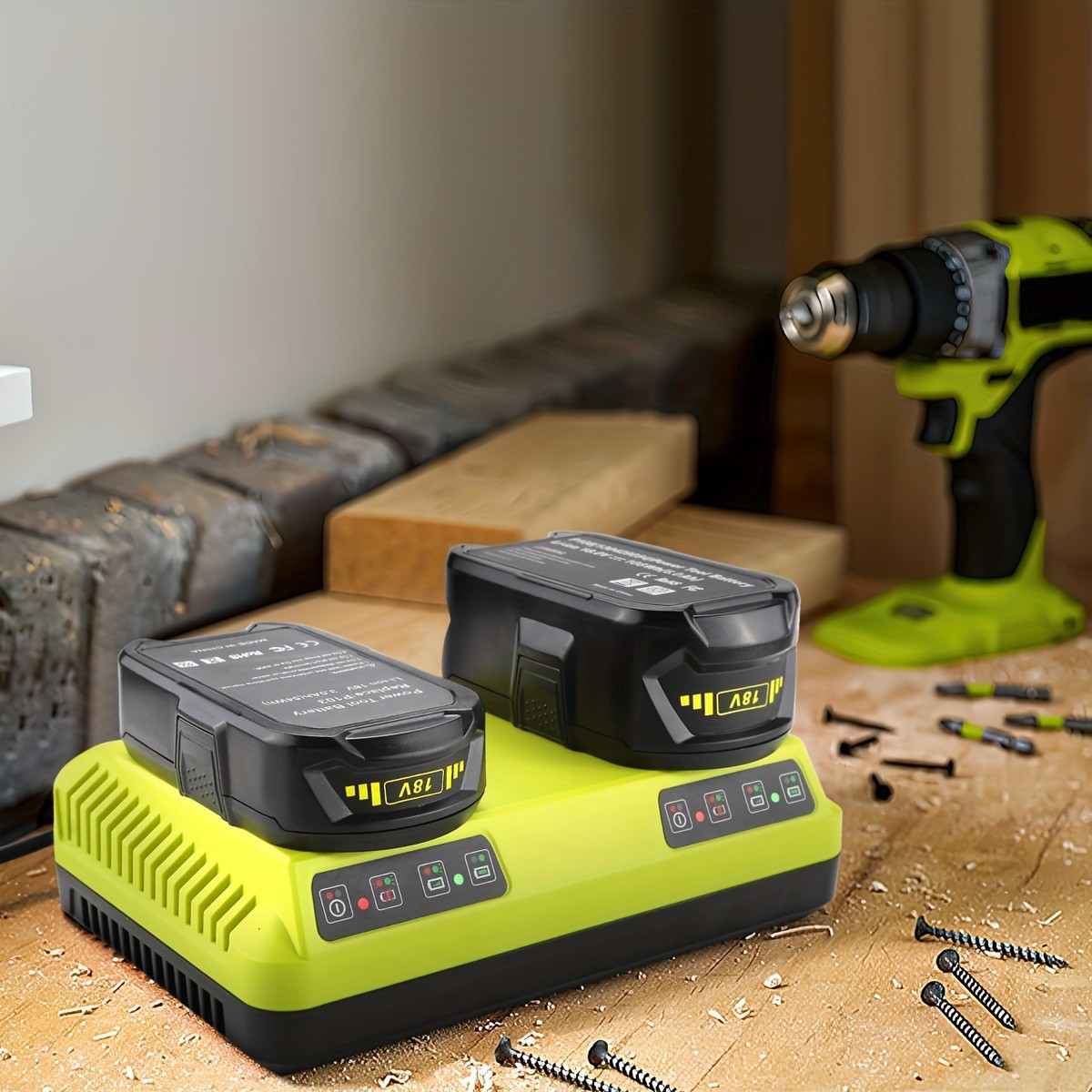 18V Dual Lithium Rapid Battery Charger for Ryobi One Plus P117 P108 P107
