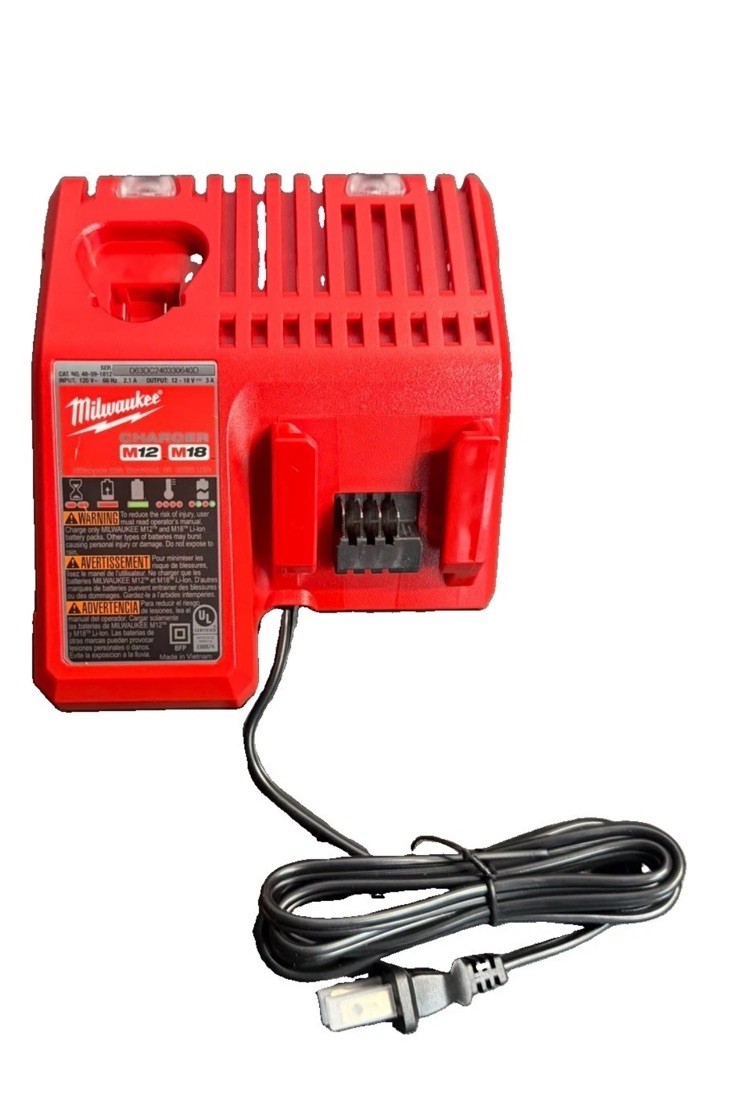 Genuine OEM Milwaukee 48-59-1812 M12 M18 Battery Charger OEM Genuine – Brand New