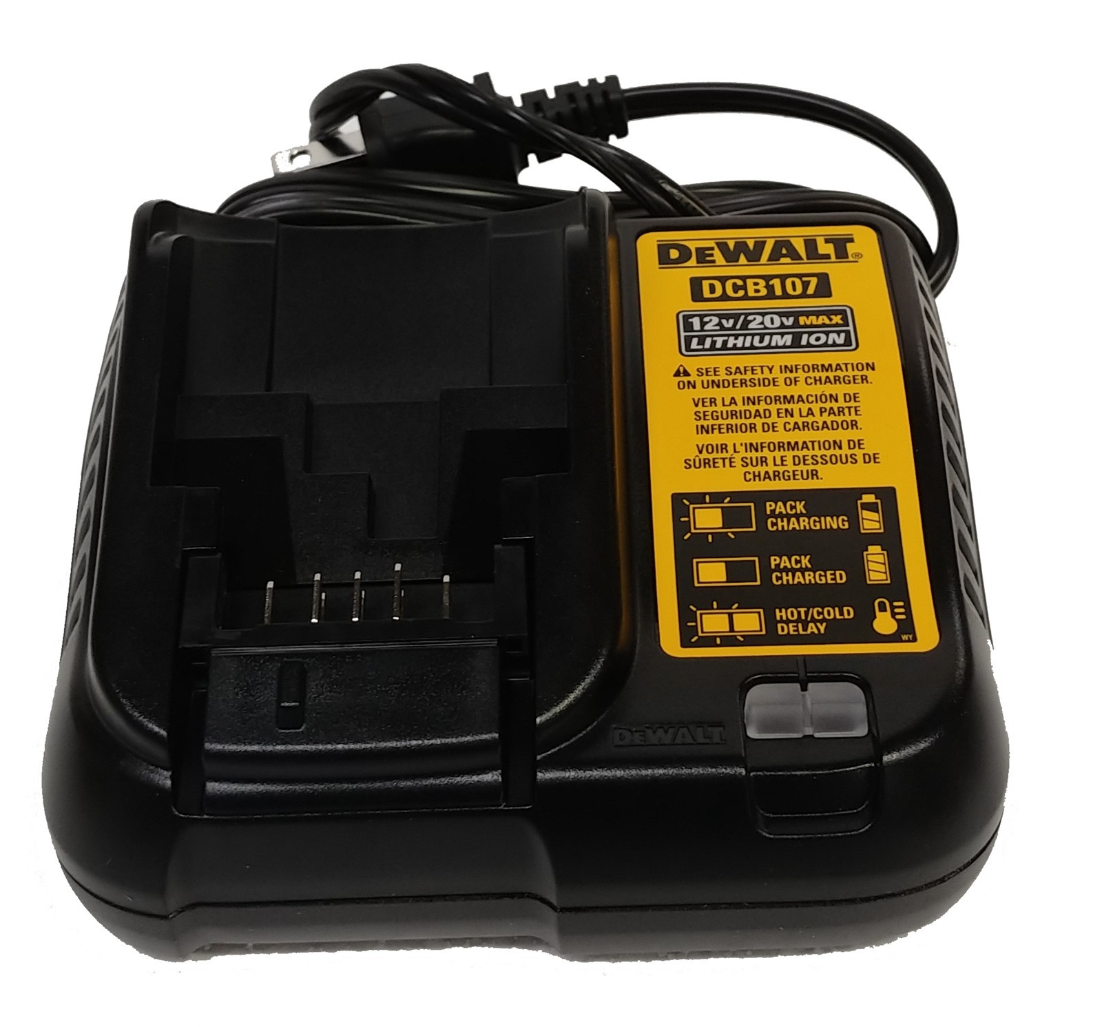 DCB107 DeWalt Battery Charger for 12v/20v MAX Lithium Ion Tools – NEW