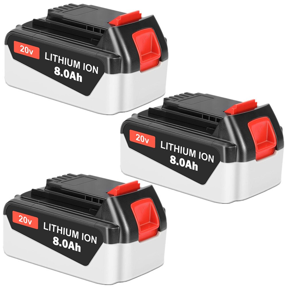 20V Max 8.0Ah Lithium Ion Battery Pack FOR BLACK + DECKER LB2X4020 LBXR20 LBX20