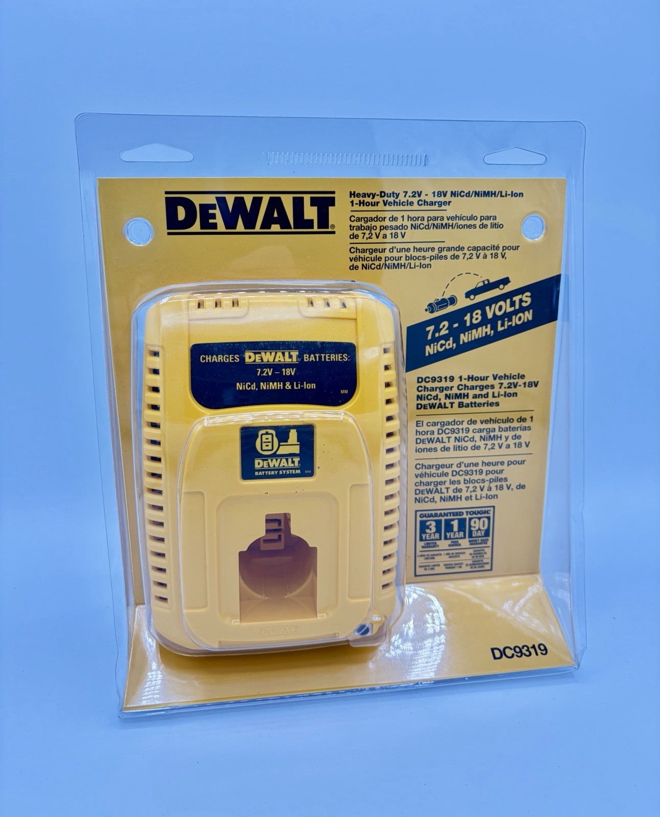 DEWALT DC9319 7.2V-18V 1 Hour Vehicle Charger NIP
