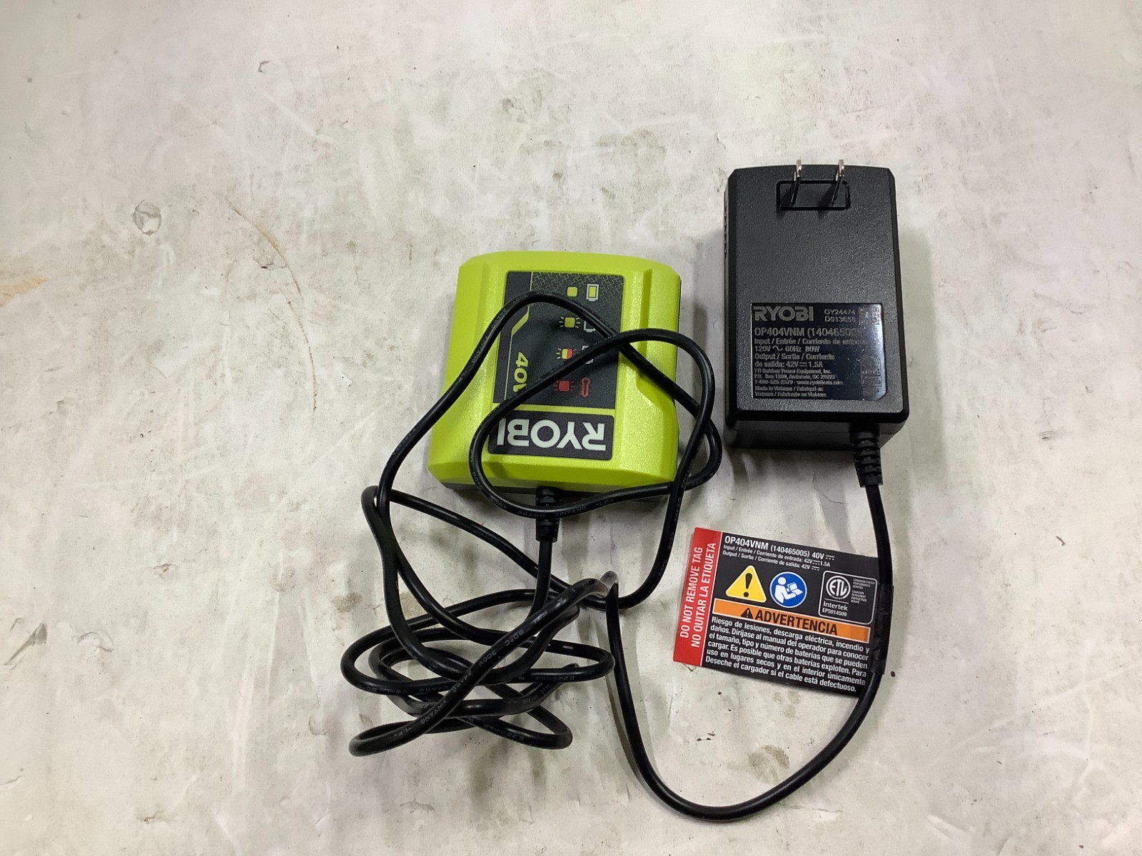 Ryobi OP404 40V Li-Ion Rapid Battery Charger NEW STYLE