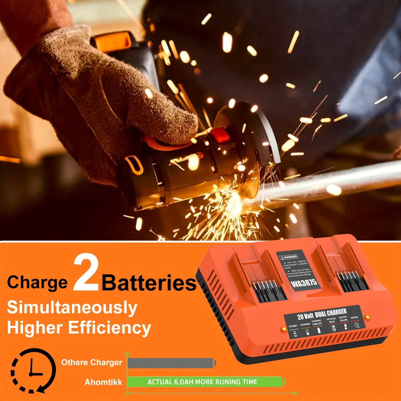 1 PCS Battery Charger Station for 20V Max Lithium Ion Batteries