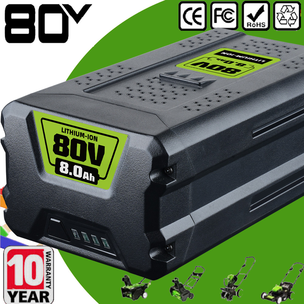 80V 8.0Ah Lithium-ion Battery For Greenworks PRO 80V GBA80200 GBA80600 2601302