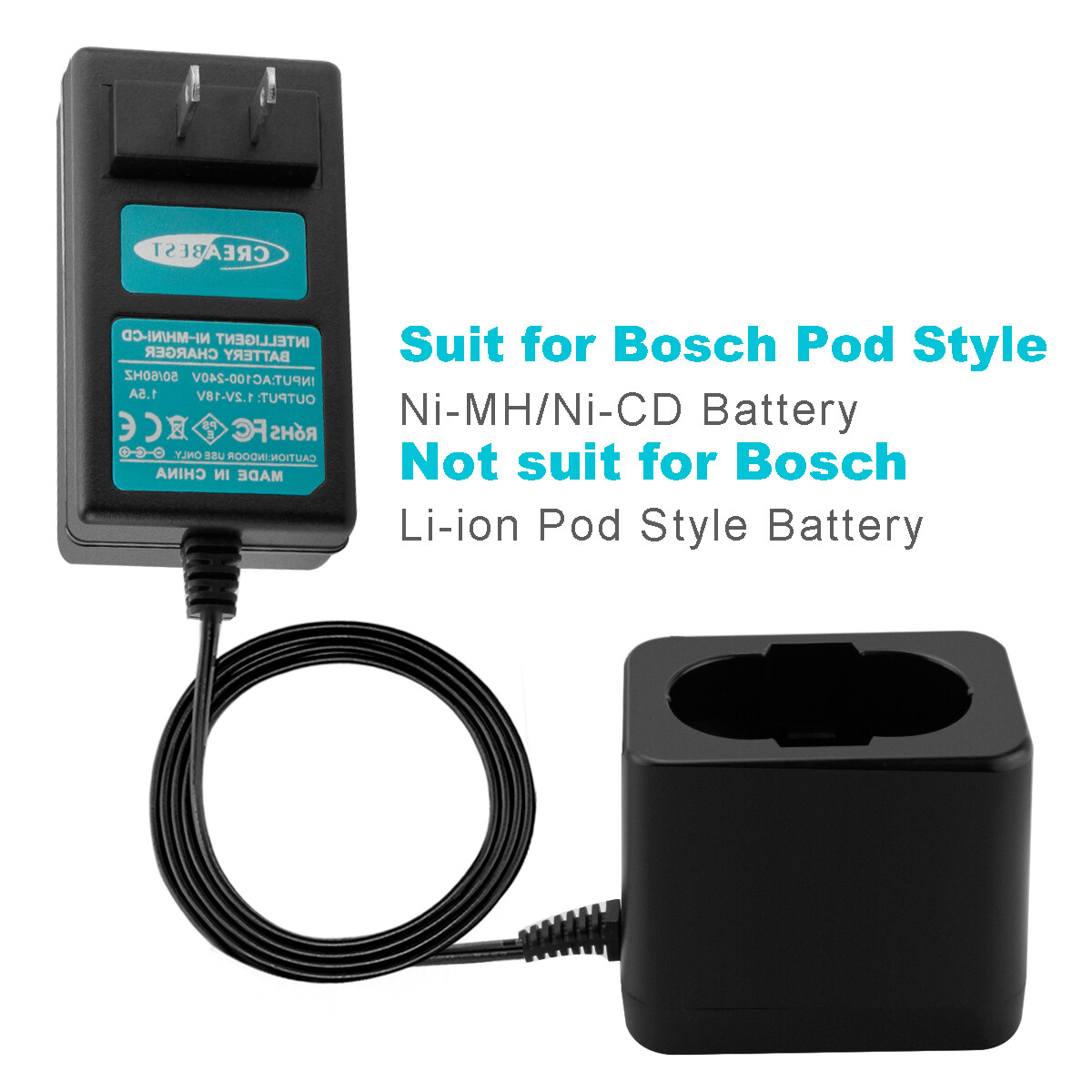 1.2V-18V Charger For Bosch Ni-MH/CD Battery BAT011 BAT025 BAT045 BH1214H BAT048