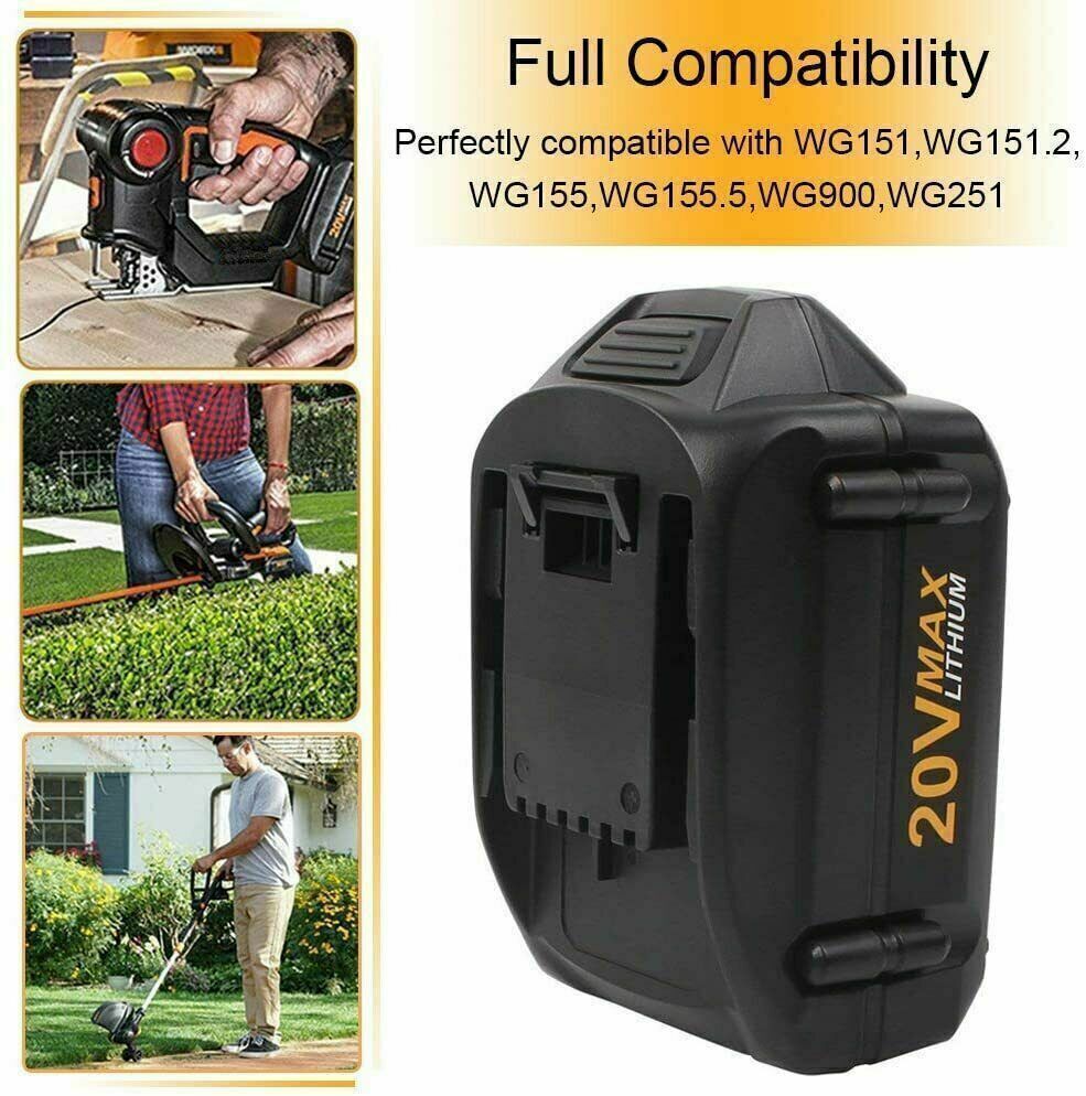 For WORX 20V MAX Extend Lithium 5.0Ah/7.0Ah Battery WA3520 WA3525 WA3575 WG155
