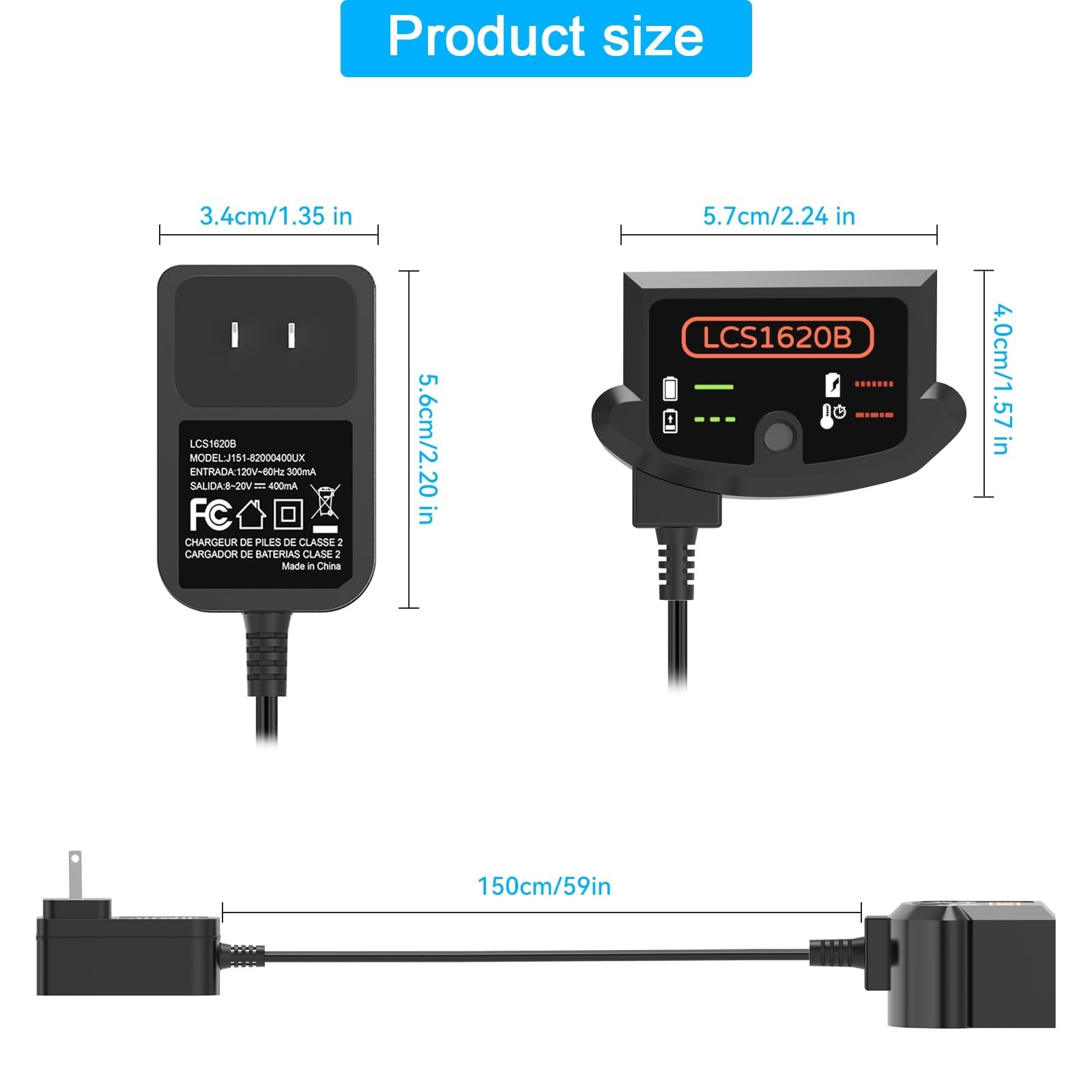 20V 12V Max Lithium Battery Charger, Compatible with LBXR20 LBX4020 LBX20, Fast