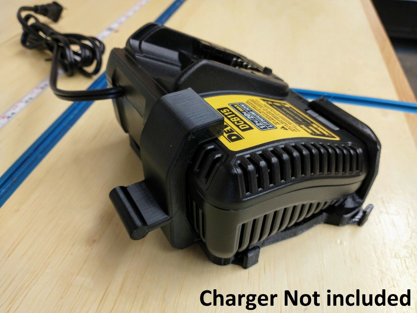 Wall Mount For DeWalt DCB115 Charger With Optional 20v Max Battery Mounts