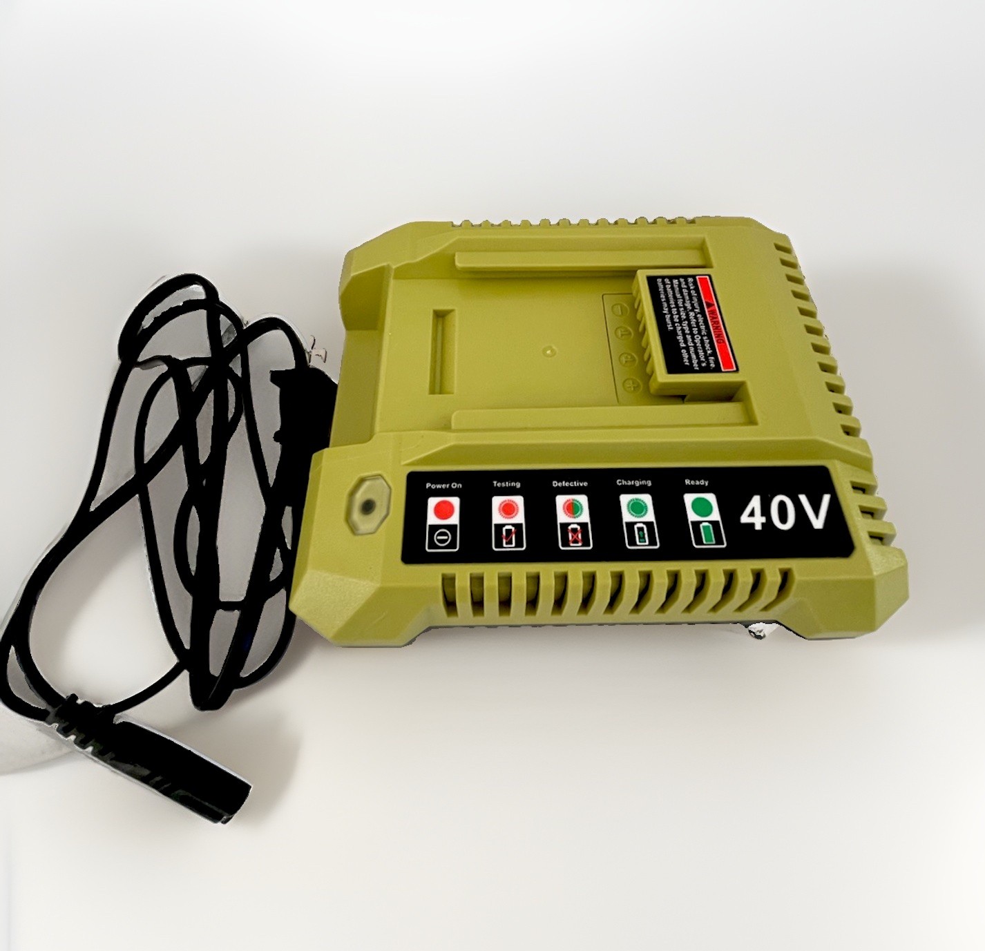 OP401 40V Lithium-Ion Battery Charger, Green, Single Battery Slot