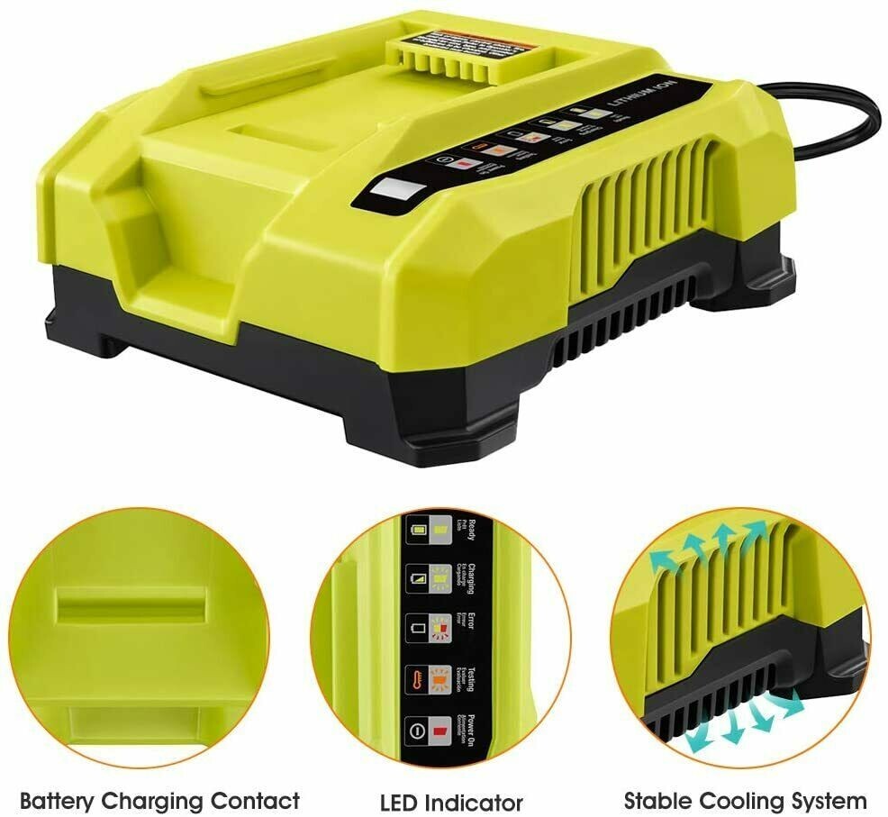 Rapid Charger For Ryobi 40V OP408VNM Lithium Battery OP406VNM OP40602 OP401 LED