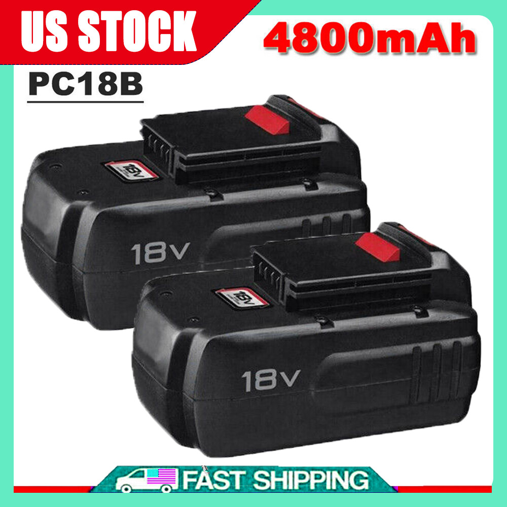 2 Pack 18V Ni-MH Replacement Battery for Porter Cable 4.8Ah PC18B Cordless Tool
