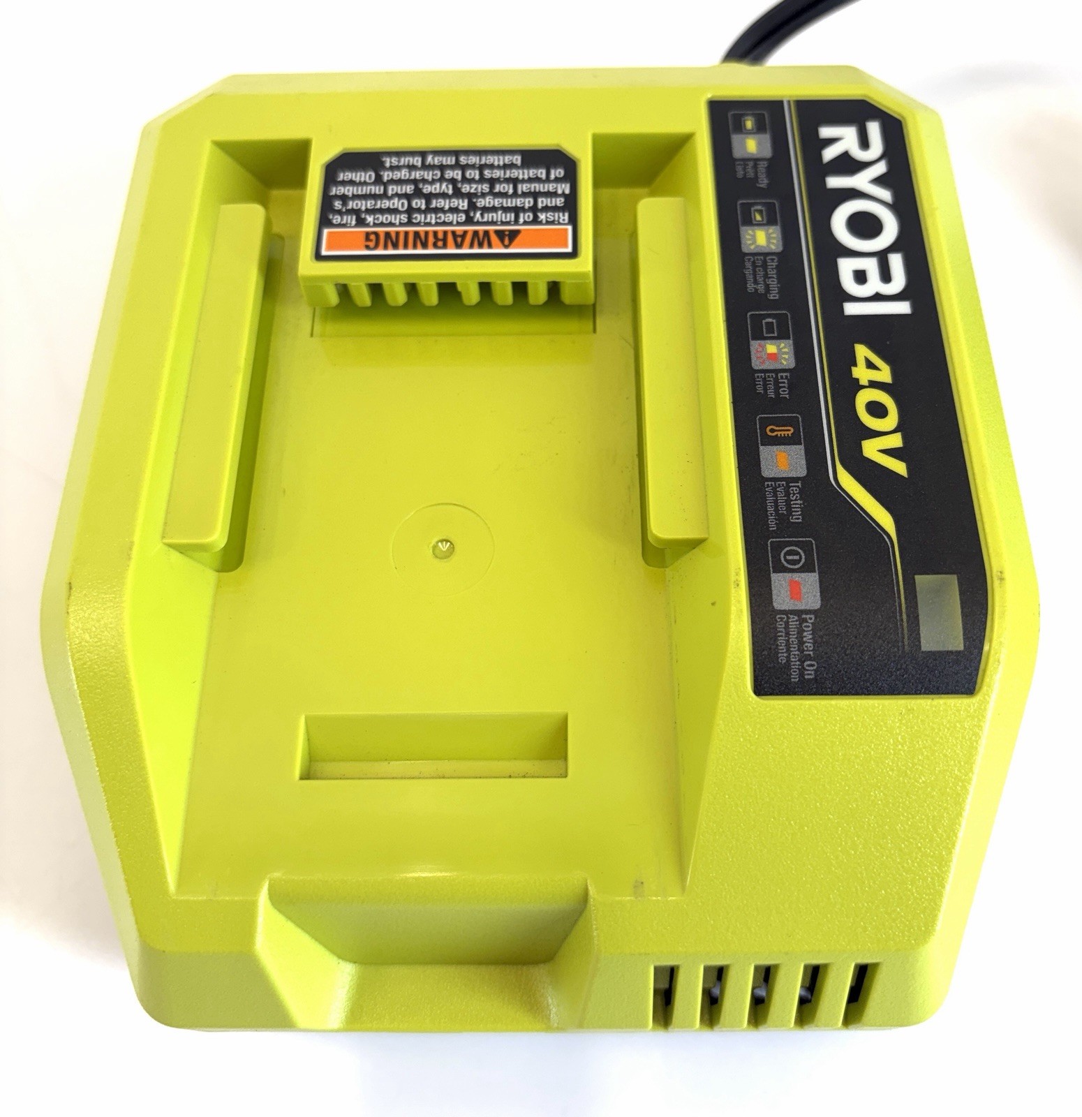 Ryobi 40V Lithium Ion Fast Battery Charger Genuine OEM Model OP408VNM