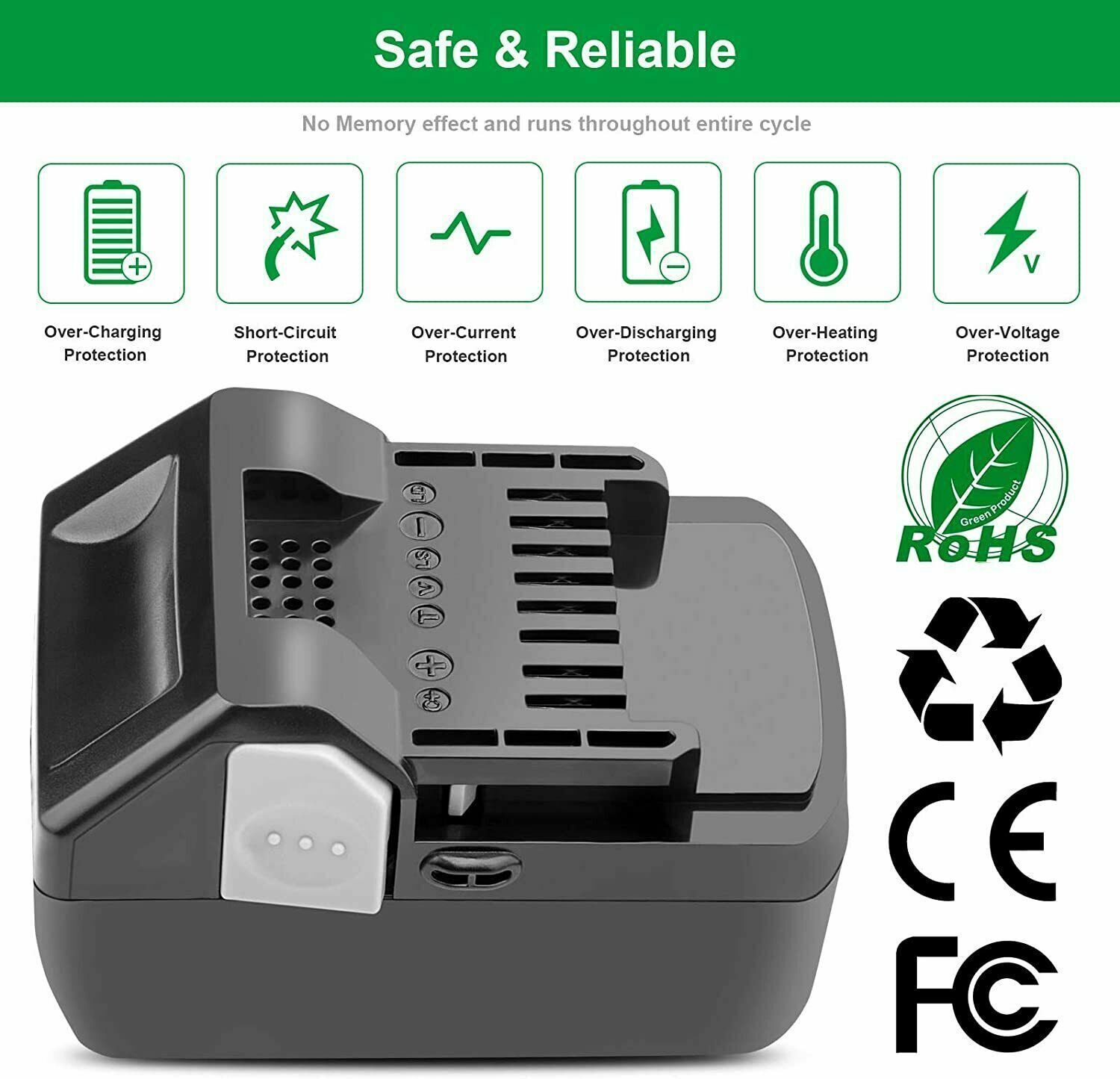 1-4Pack 4.0Ah For Hitachi 18V Battery BSL1850 BSL1840 BSL1830 BSL1815X Li-ion US