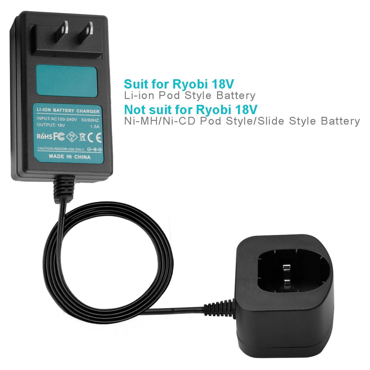 18V ONE+ Li-ion Charger For Ryobi BPL1815 P102 P103 P104 P107 P108 Battery
