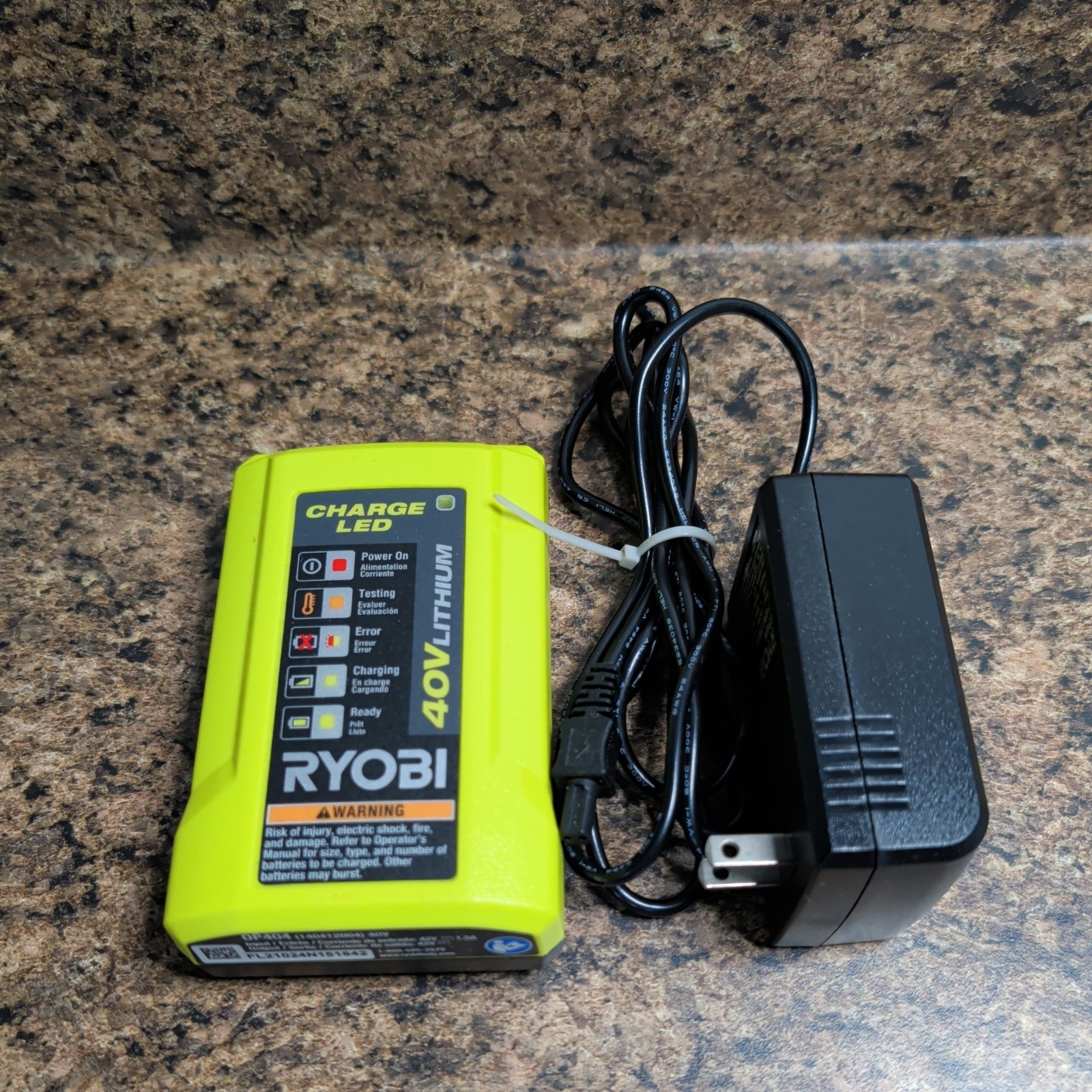 Ryobi 40V Lithium Ion Battery Charger OP404 Excellent Condition Item #343