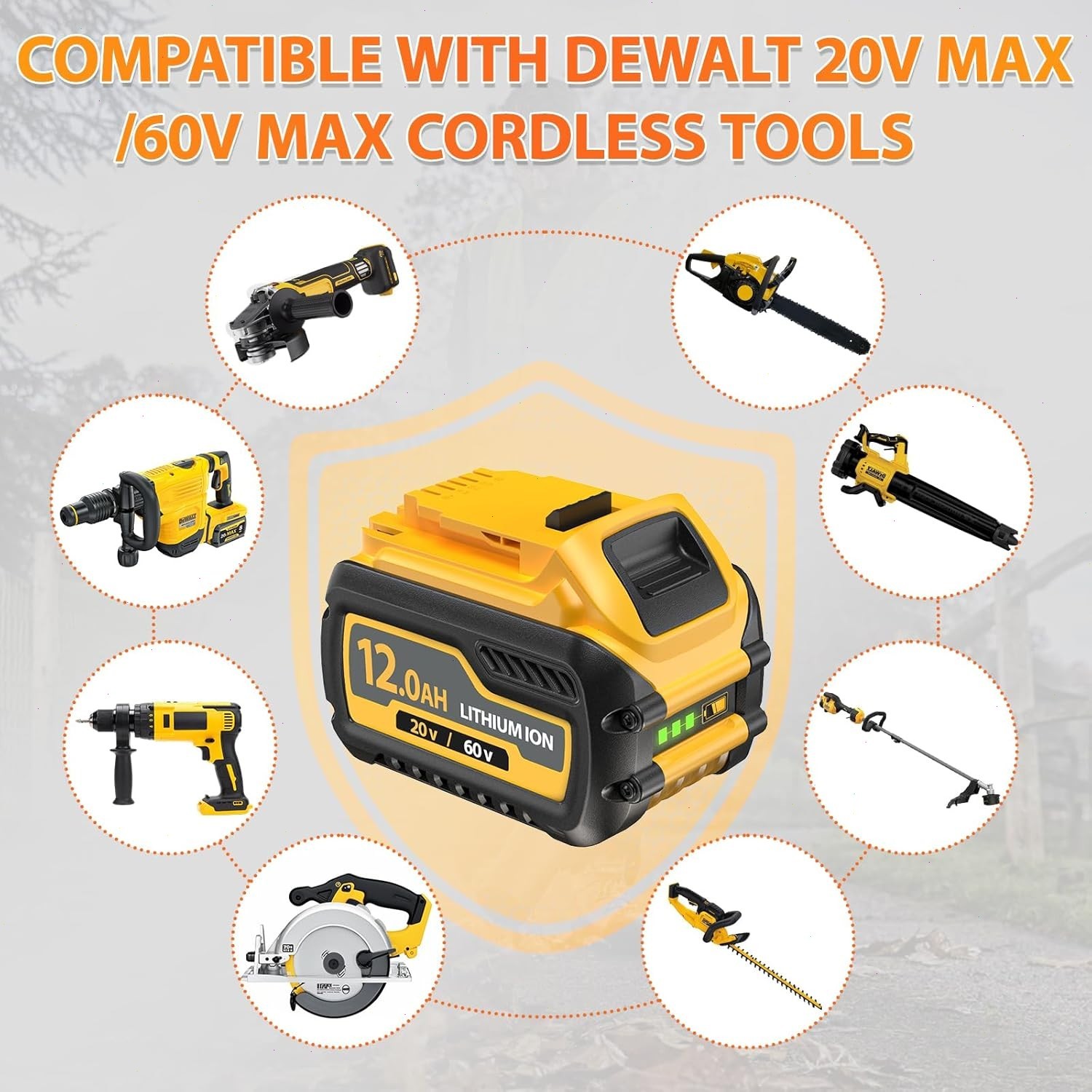 2Pack 12.0Ah for DeWalt FLEXVOLT 20V/60V MAX Battery Lithium-ion DCB609 /Charger