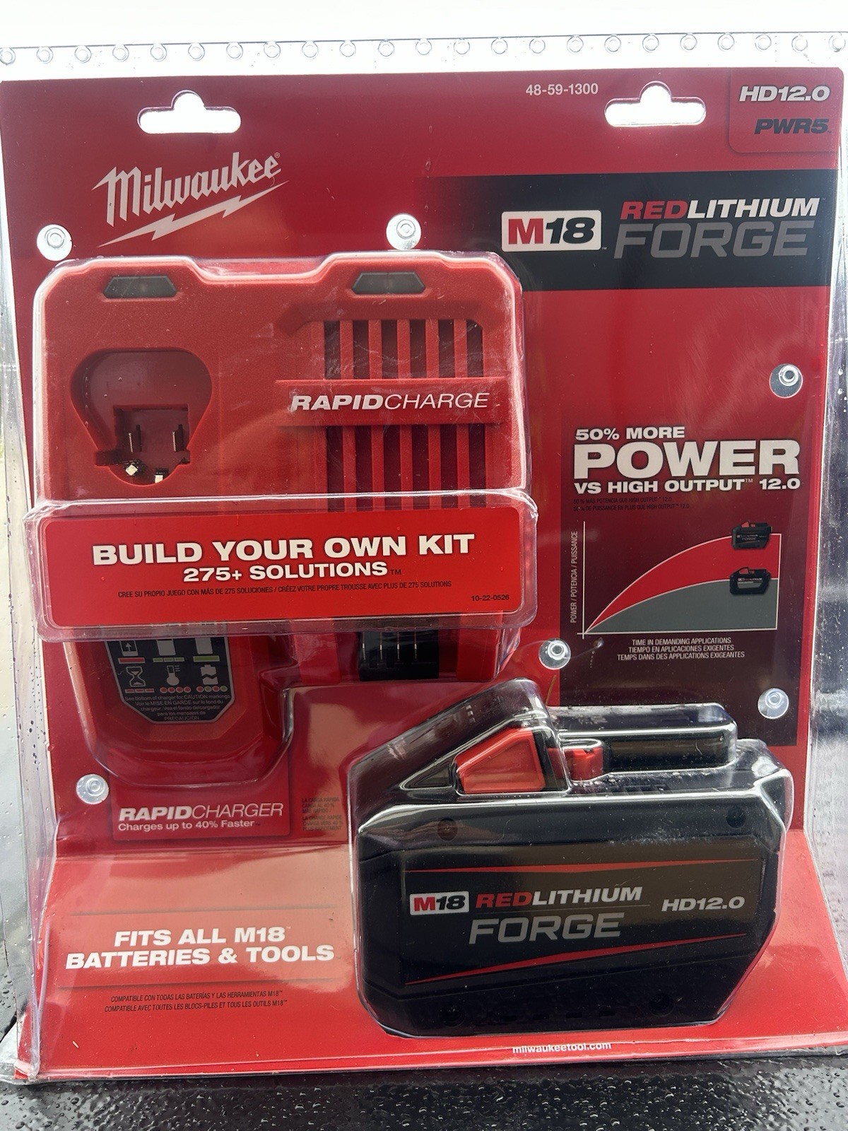 Milwaukee 12amp battery PLUS RAPID CHARGER! Kit!