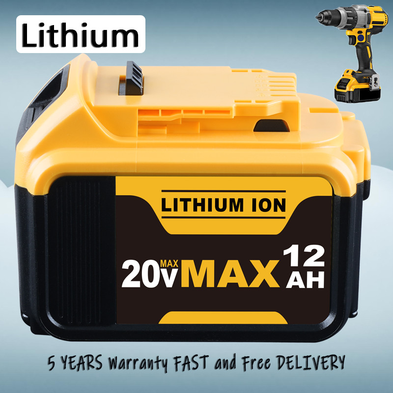 20V 20 Volt Max Pack for Aeboren 12.0AH Lithium Ion Battery DCB206 DCB205 DCB204