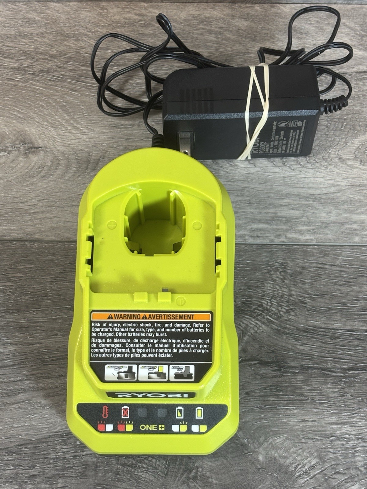 Genuine Ryobi 18V One+ Li-Ion Battery Charger PCG002. Battery Not Included