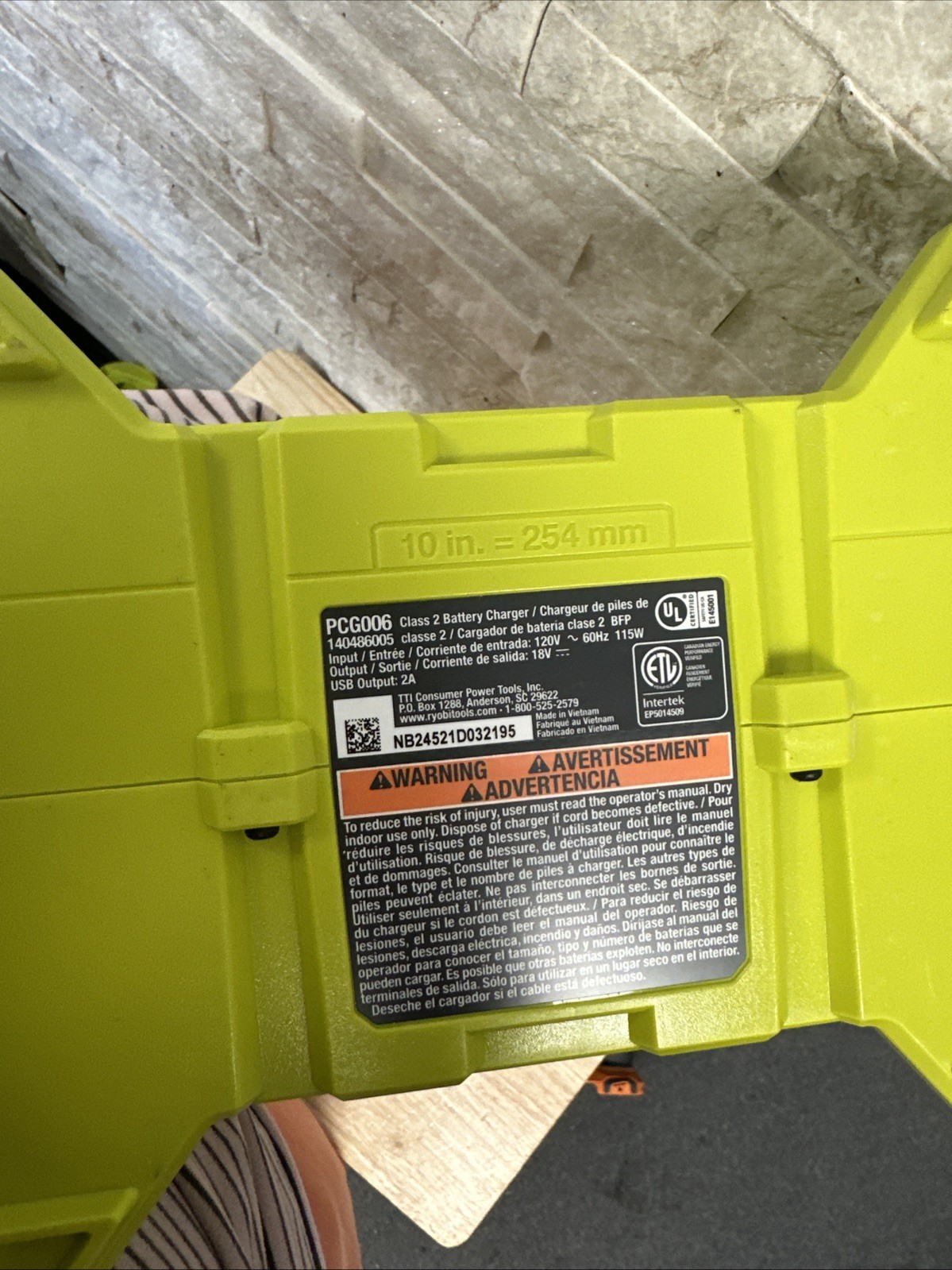 Ryobi ONE+ 18V 6-Port Fast Charger – PCG006 FOR PARTS OR REPAIR