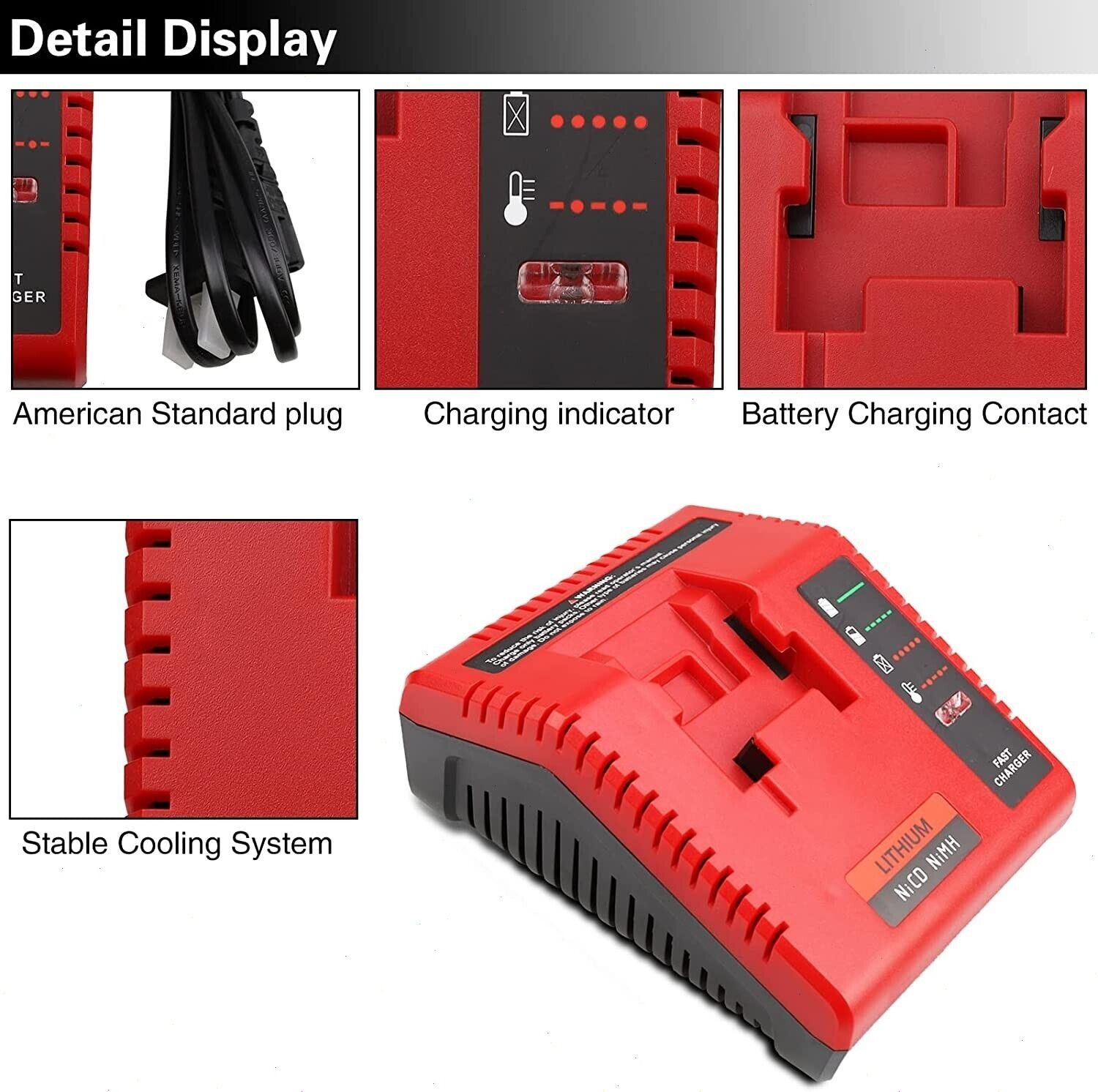 2PACK For Porter Cable PC18B 18Volt NiCd PC186CS Battery /Charger PCC489N PC188